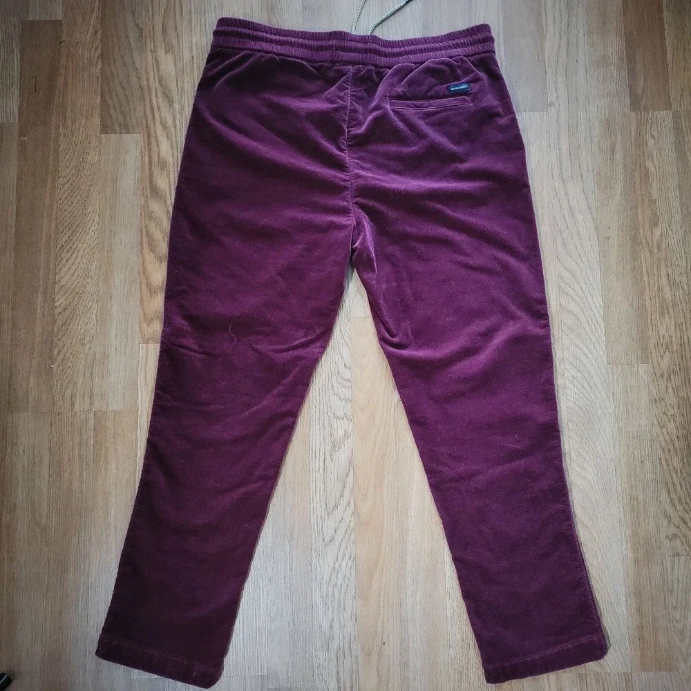 Scotch & Soda Corduroy Pants Mens XL Burgundy Purple Drawstring Trousers Casual‎